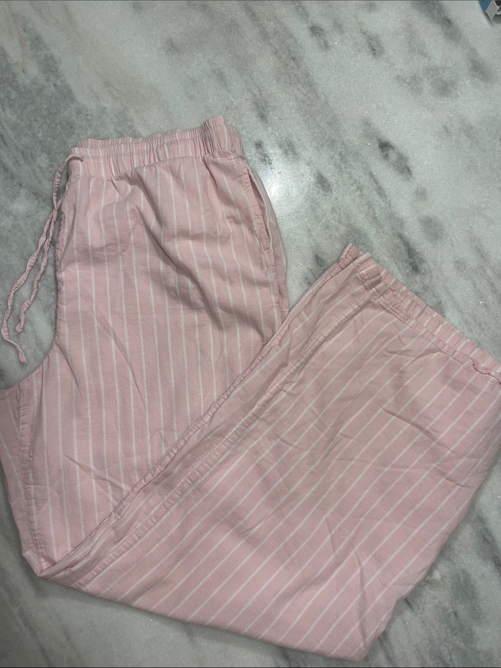 American Eagle Outfitters Pink & White Striped Lounge Pajama Pants